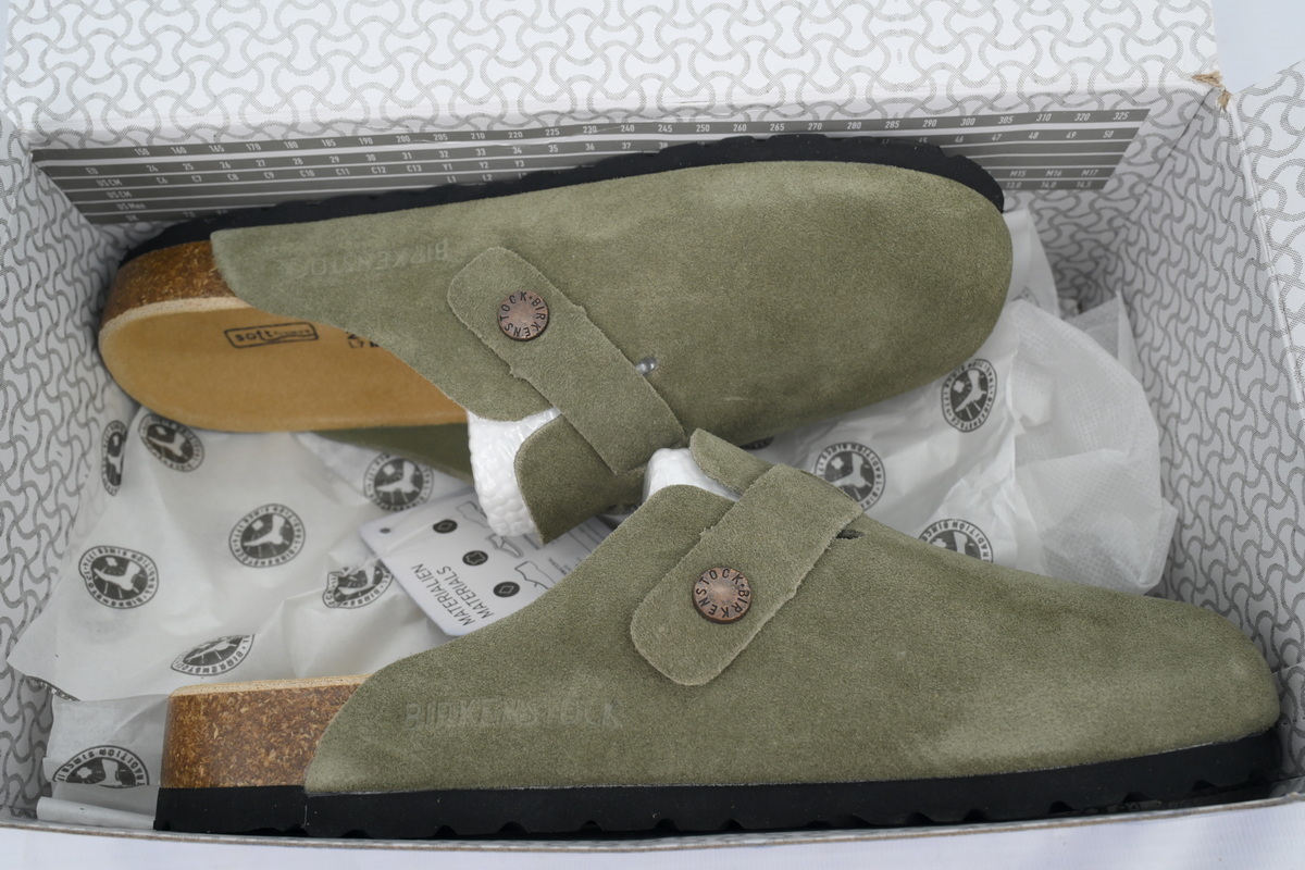 EM Sneakers Birkenstock Boston Soft Footbed Slipper Dark Green