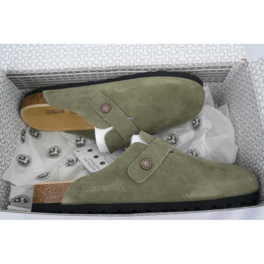 EM Sneakers Birkenstock Boston Soft Footbed Slipper Dark Green