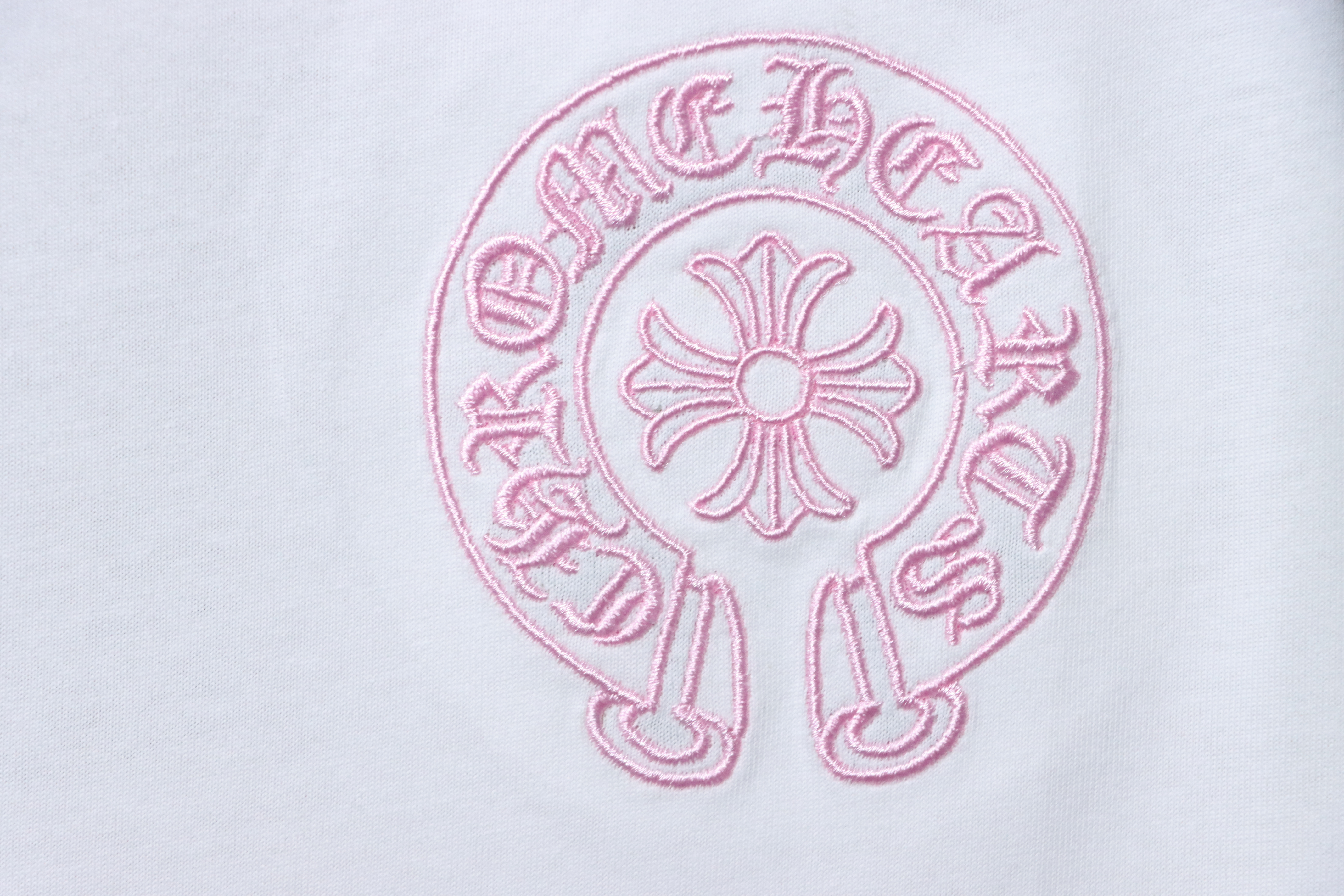 EM Sneakers Chrome Hearts 25FW Embroidered Horseshoe Patchwork Long Sleeves Black and White