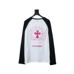 EM Sneakers Chrome Hearts 25FW Embroidered Horseshoe Patchwork Long Sleeves Black and White