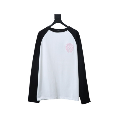 EM Sneakers Chrome Hearts 25FW Embroidered Horseshoe Patchwork Long Sleeves Black and White 01