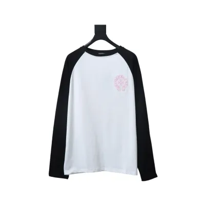 EM Sneakers Chrome Hearts 25FW Embroidered Horseshoe Patchwork Long Sleeves Black and White 01