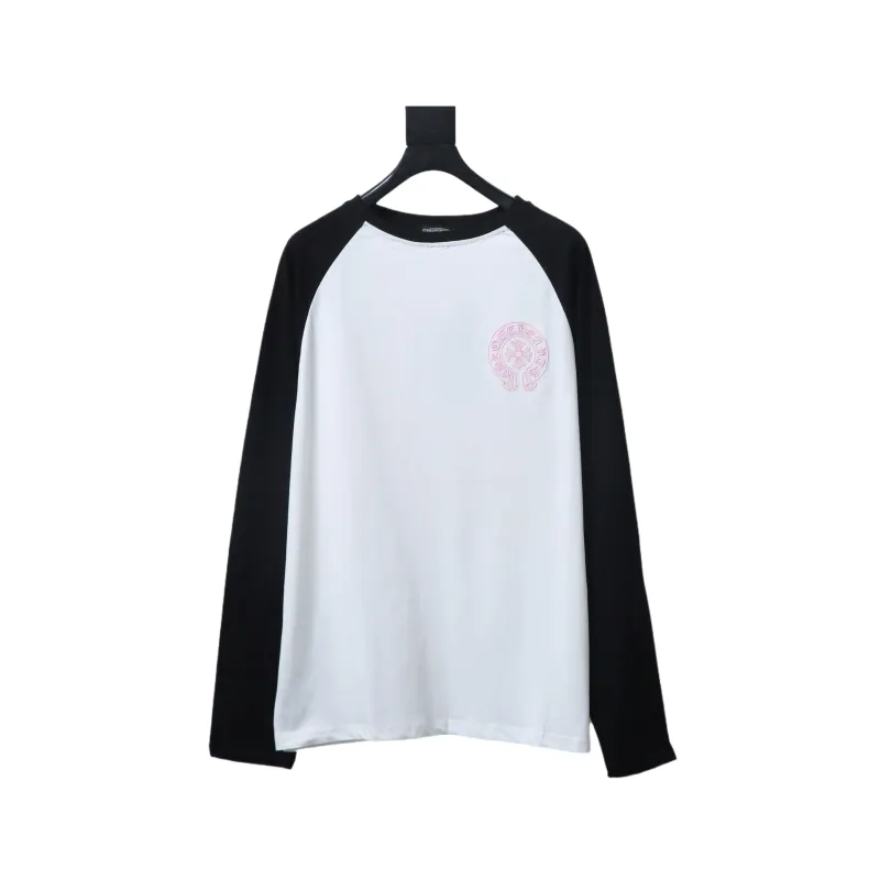 EM Sneakers Chrome Hearts 25FW Embroidered Horseshoe Patchwork Long Sleeves Black and White