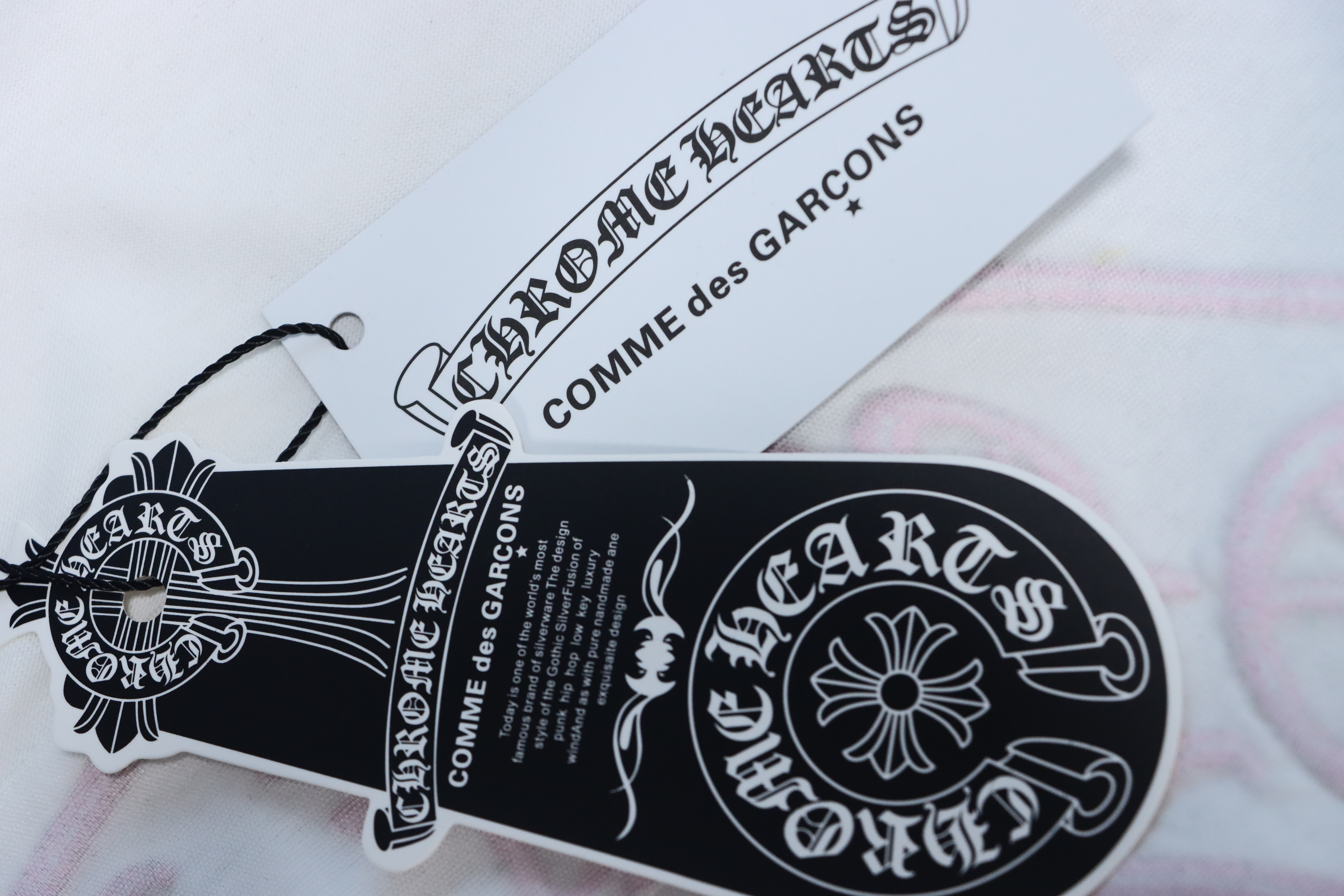 EM Sneakers Chrome Hearts 25FW Embroidered Horseshoe Patchwork Long Sleeves Black and White