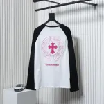 EM Sneakers Chrome Hearts 25FW Embroidered Horseshoe Patchwork Long Sleeves Black and White