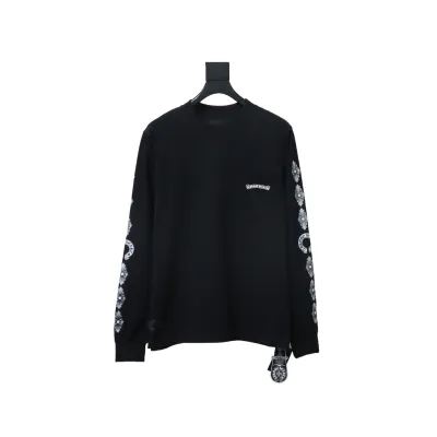 EM Sneakers Chrome Hearts CH 25ss Back Cross Round Neck Long Sleeve Black 01
