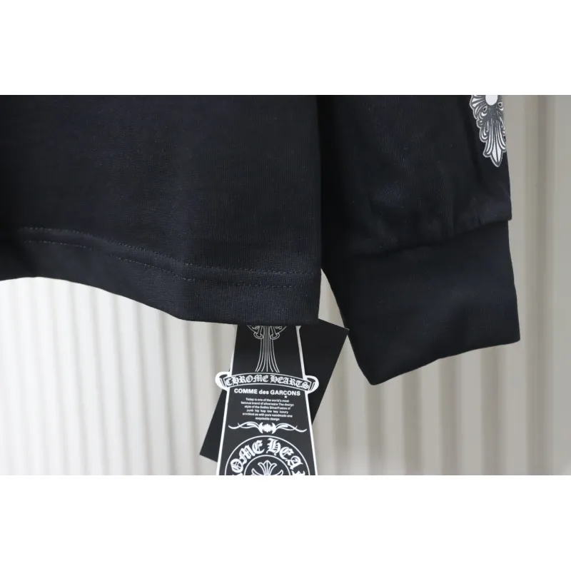 EM Sneakers Chrome Hearts CH 25ss Back Cross Round Neck Long Sleeve Black