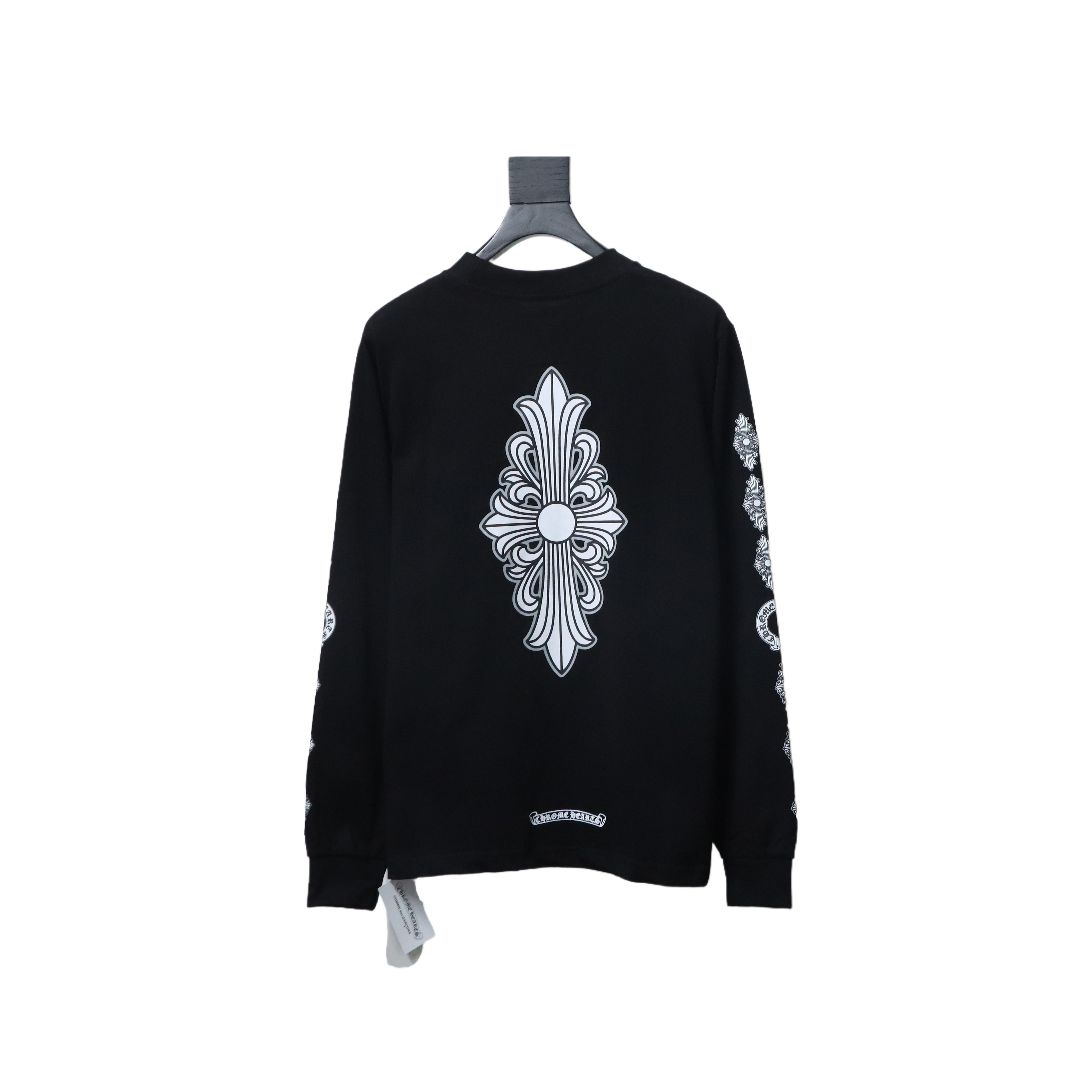 EM Sneakers Chrome Hearts CH 25ss Back Cross Round Neck Long Sleeve Black