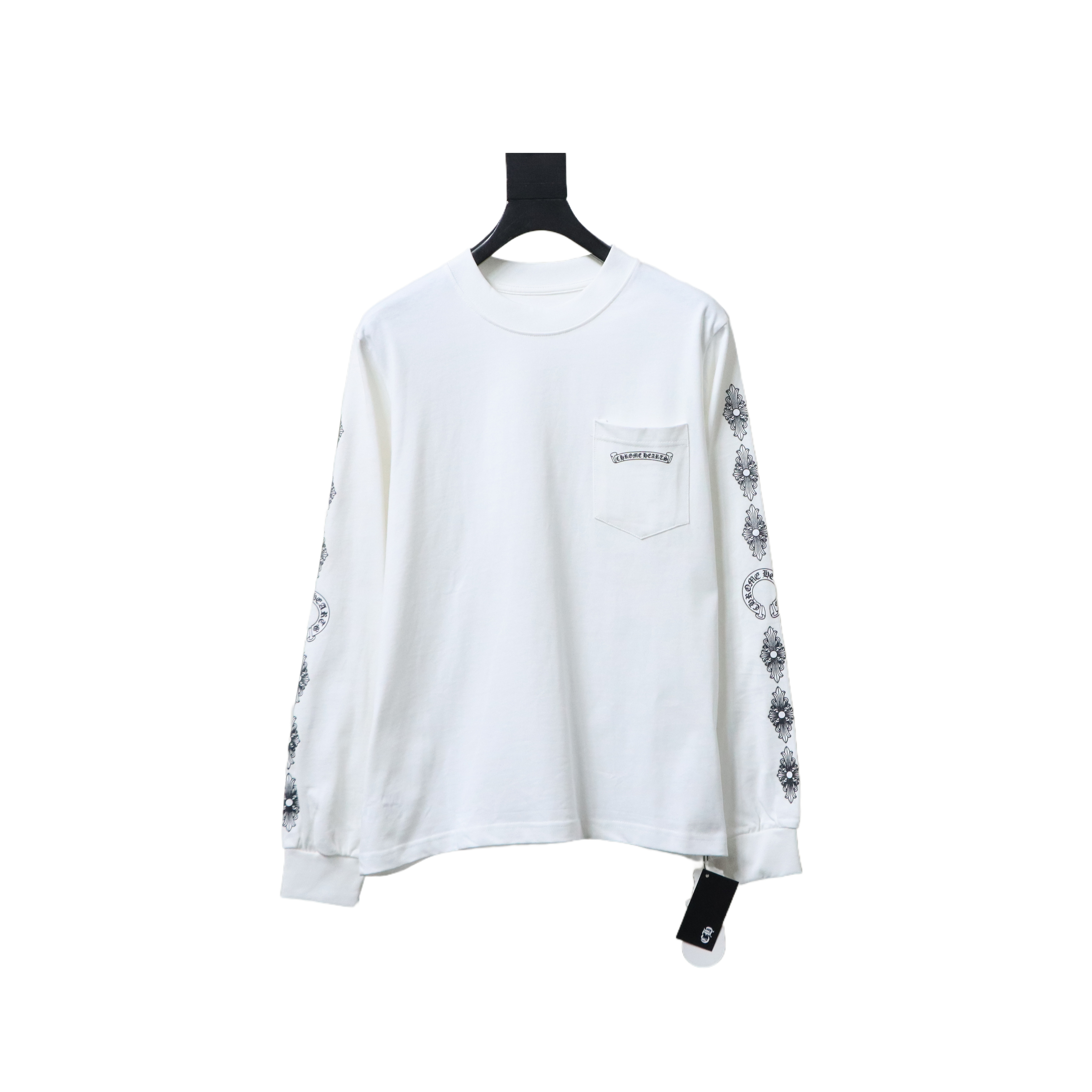 EM Sneakers Chrome Hearts CH 25ss Back Cross Round Neck Long Sleeve White