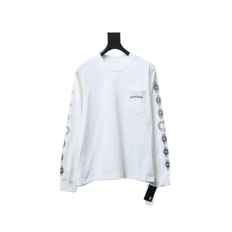 EM Sneakers Chrome Hearts CH 25ss Back Cross Round Neck Long Sleeve White