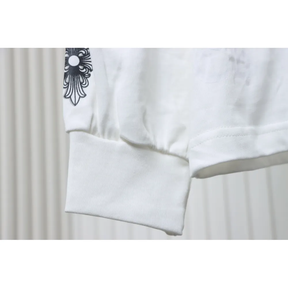 EM Sneakers Chrome Hearts CH 25ss Back Cross Round Neck Long Sleeve White