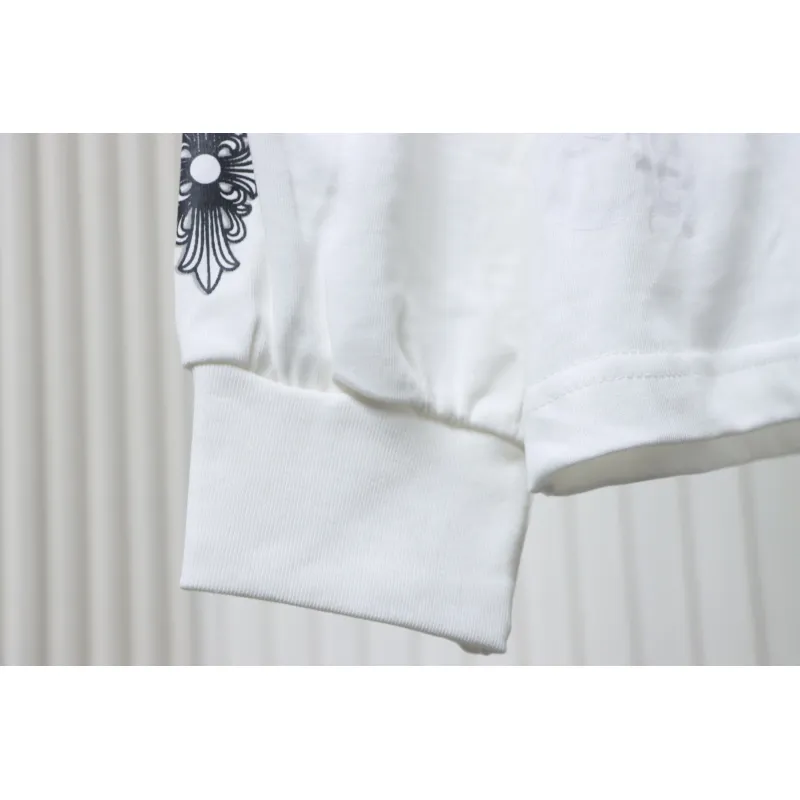 EM Sneakers Chrome Hearts CH 25ss Back Cross Round Neck Long Sleeve White