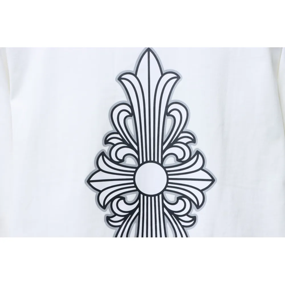 EM Sneakers Chrome Hearts CH 25ss Back Cross Round Neck Long Sleeve White