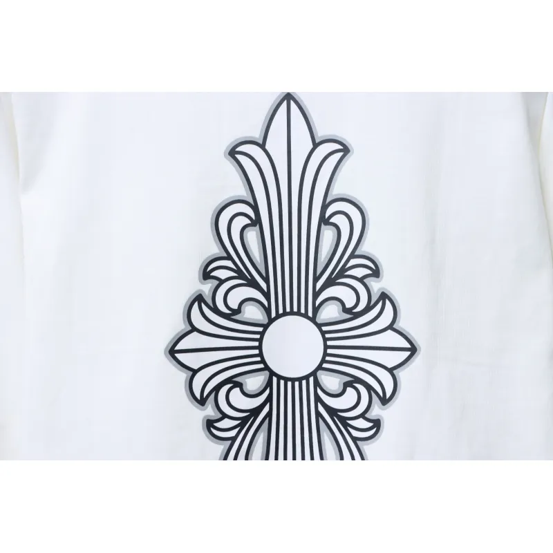 EM Sneakers Chrome Hearts CH 25ss Back Cross Round Neck Long Sleeve White