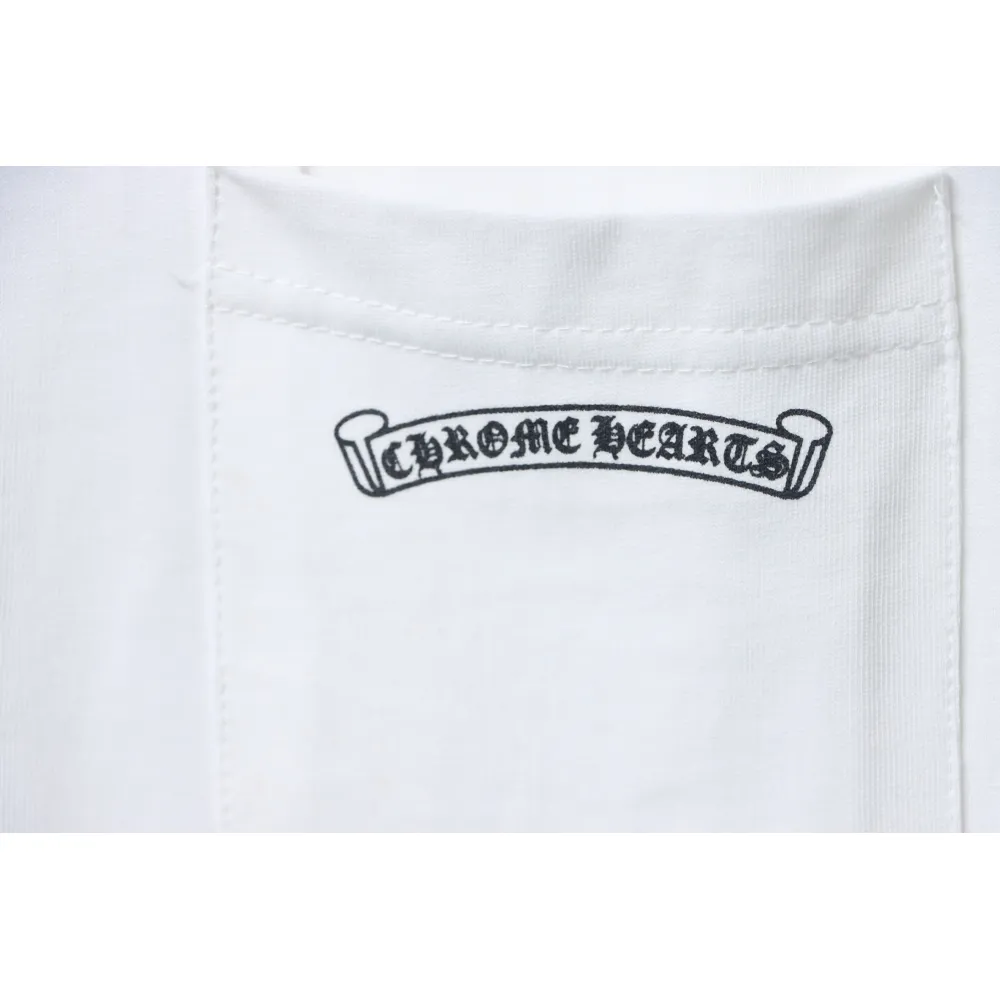 EM Sneakers Chrome Hearts CH 25ss Back Cross Round Neck Long Sleeve White