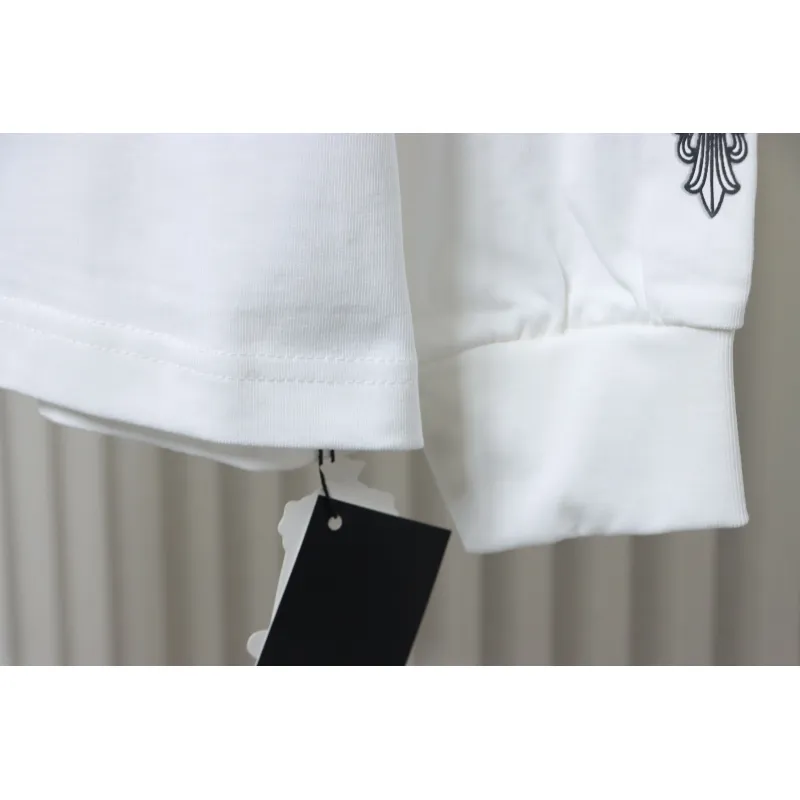 EM Sneakers Chrome Hearts CH 25ss Back Cross Round Neck Long Sleeve White