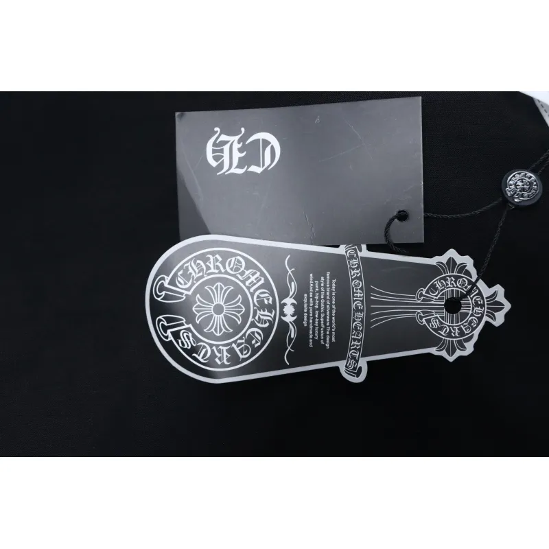 EM Sneakers Chrome Hearts CH 25ss Blue Horseshoe Cross Round Neck Long Sleeve Black