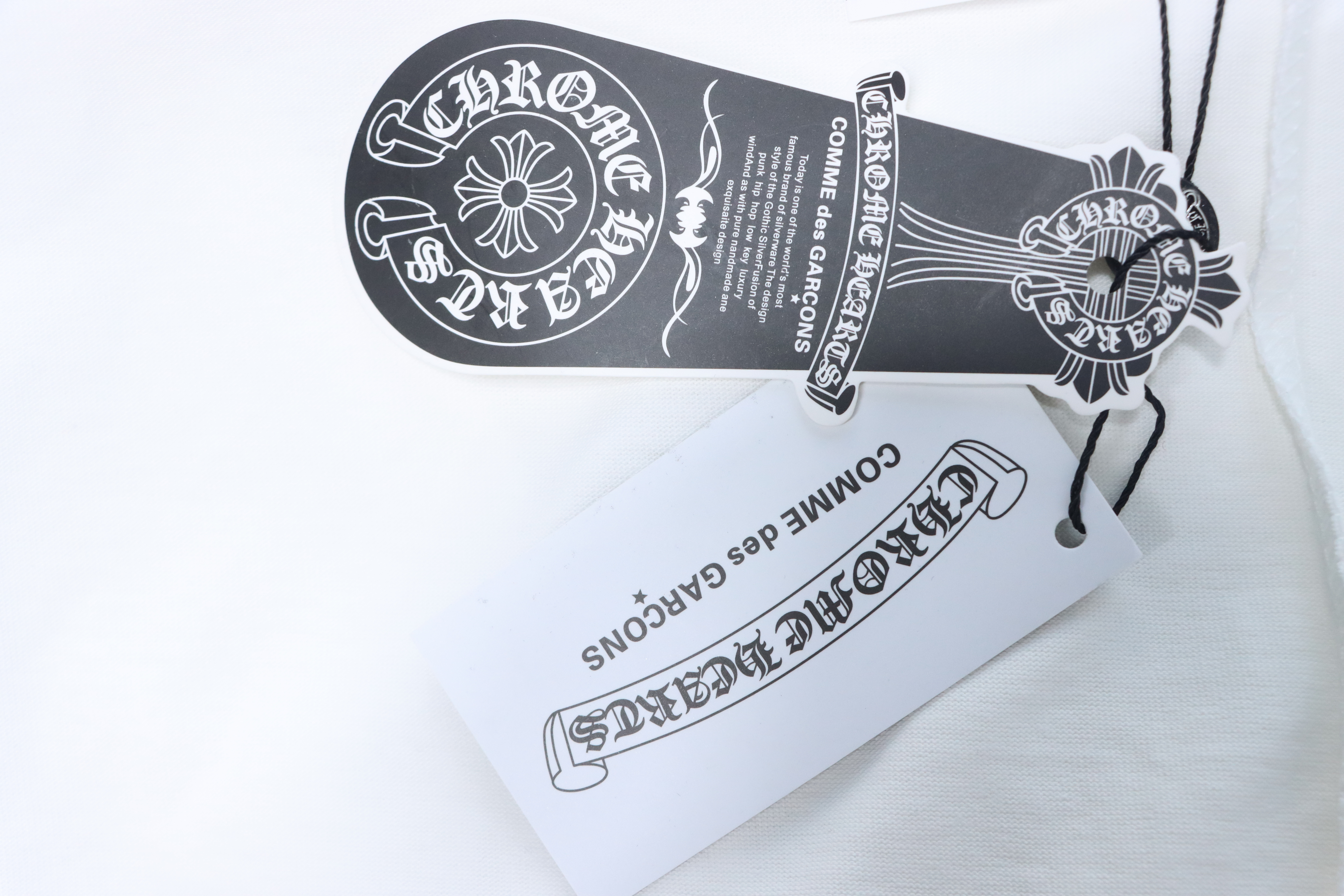 EM Sneakers Chrome Hearts CH 25ss Blue Horseshoe Cross Round Neck Long Sleeve White