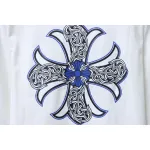 EM Sneakers Chrome Hearts CH 25ss Blue Horseshoe Cross Round Neck Long Sleeve White