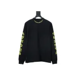 EM Sneakers Chrome Hearts CH 25ss Collar Color Sanskrit Round Neck Long Sleeve Black