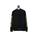 EM Sneakers Chrome Hearts CH 25ss Collar Color Sanskrit Round Neck Long Sleeve Black