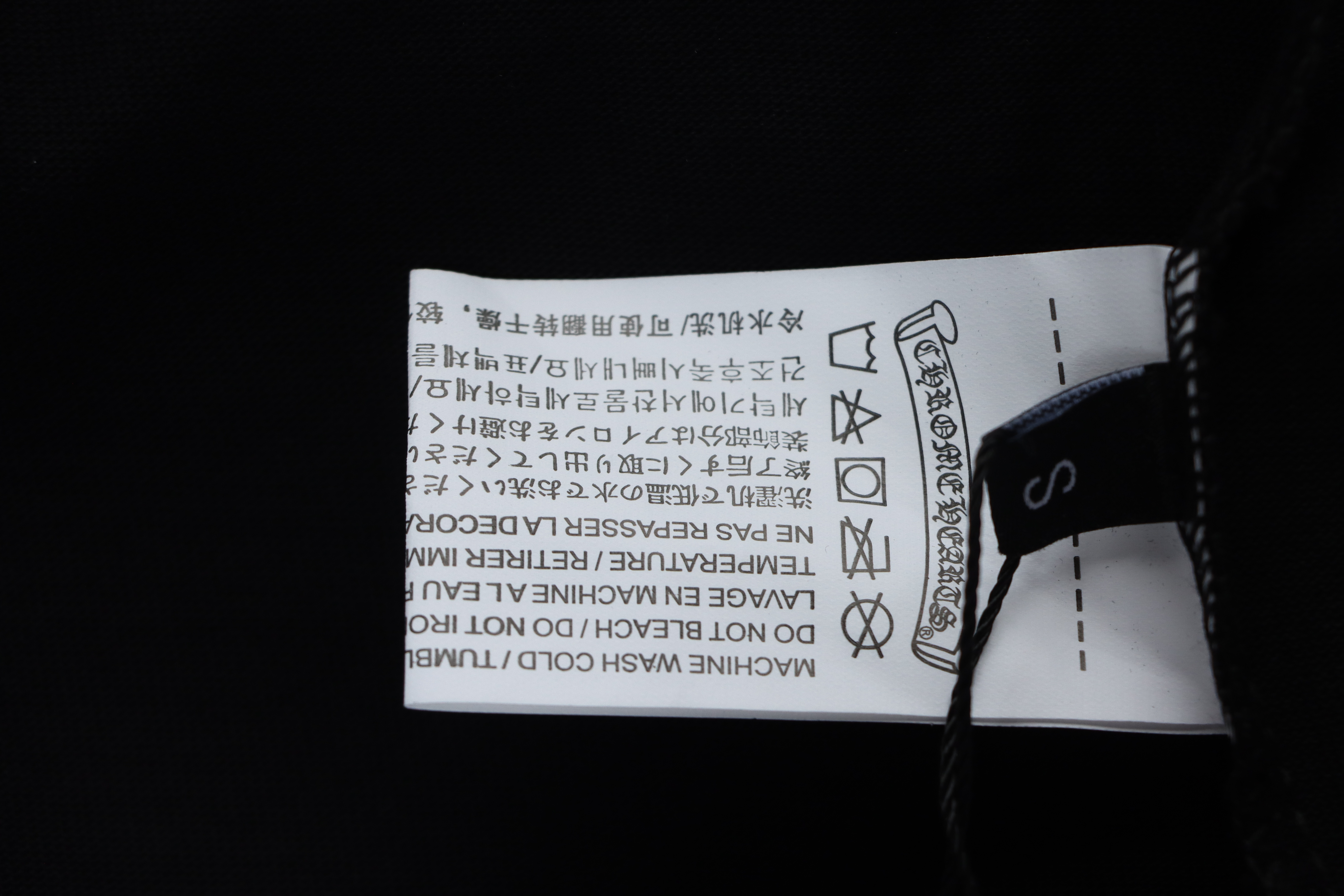 EM Sneakers Chrome Hearts CH 25ss Collar Color Sanskrit Round Neck Long Sleeve Black