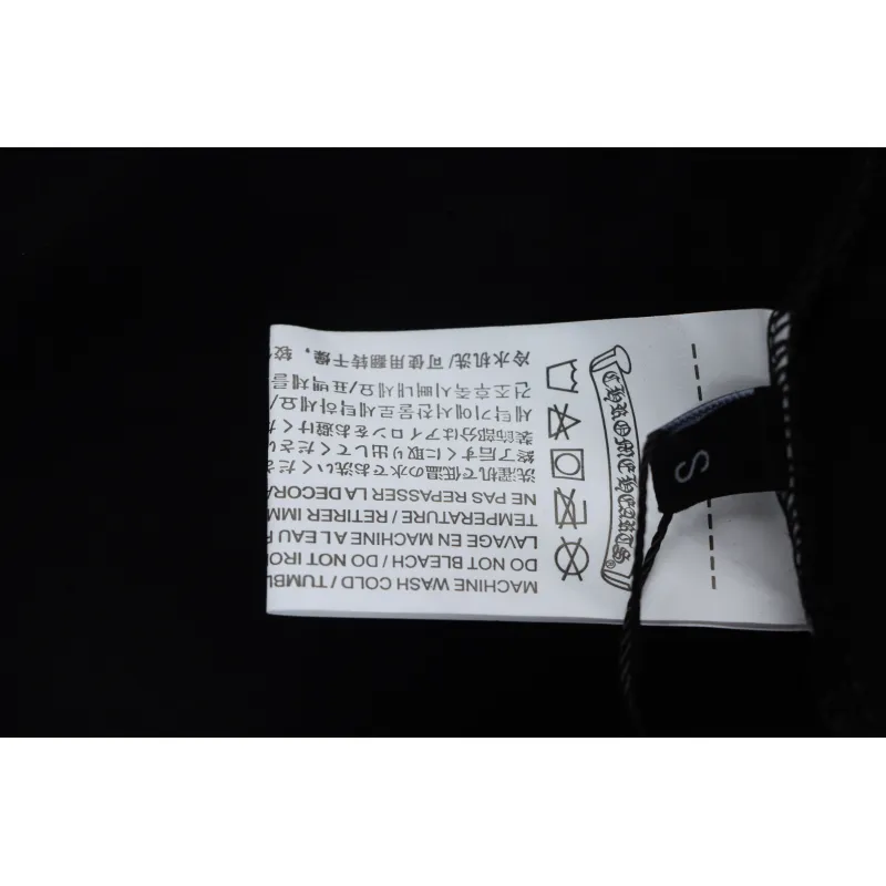 EM Sneakers Chrome Hearts CH 25ss Collar Color Sanskrit Round Neck Long Sleeve Black
