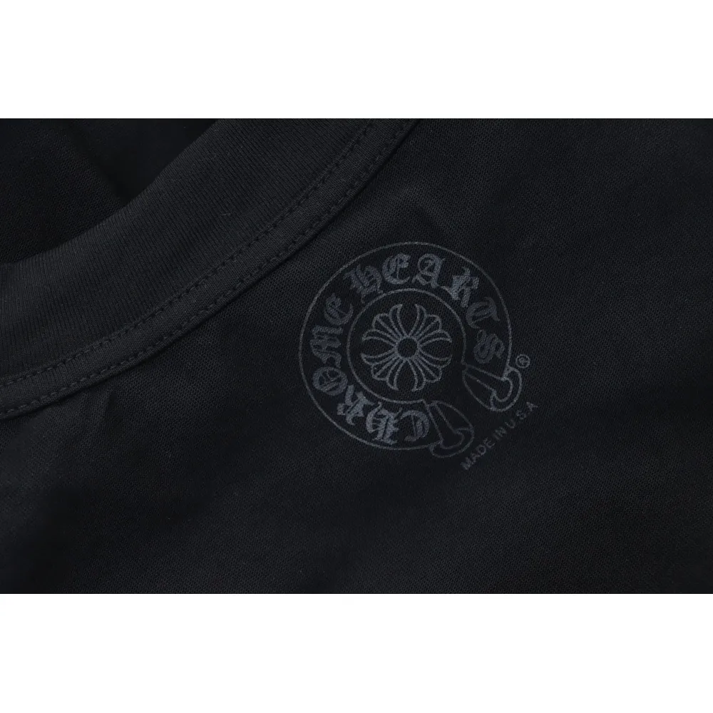 EM Sneakers Chrome Hearts CH 25ss Collar Color Sanskrit Round Neck Long Sleeve Black