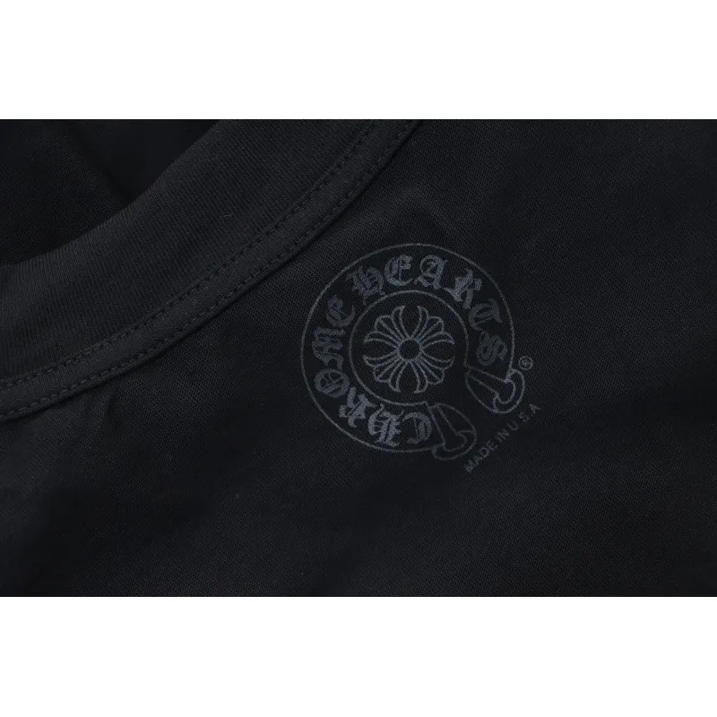 EM Sneakers Chrome Hearts CH 25ss Collar Color Sanskrit Round Neck Long Sleeve Black