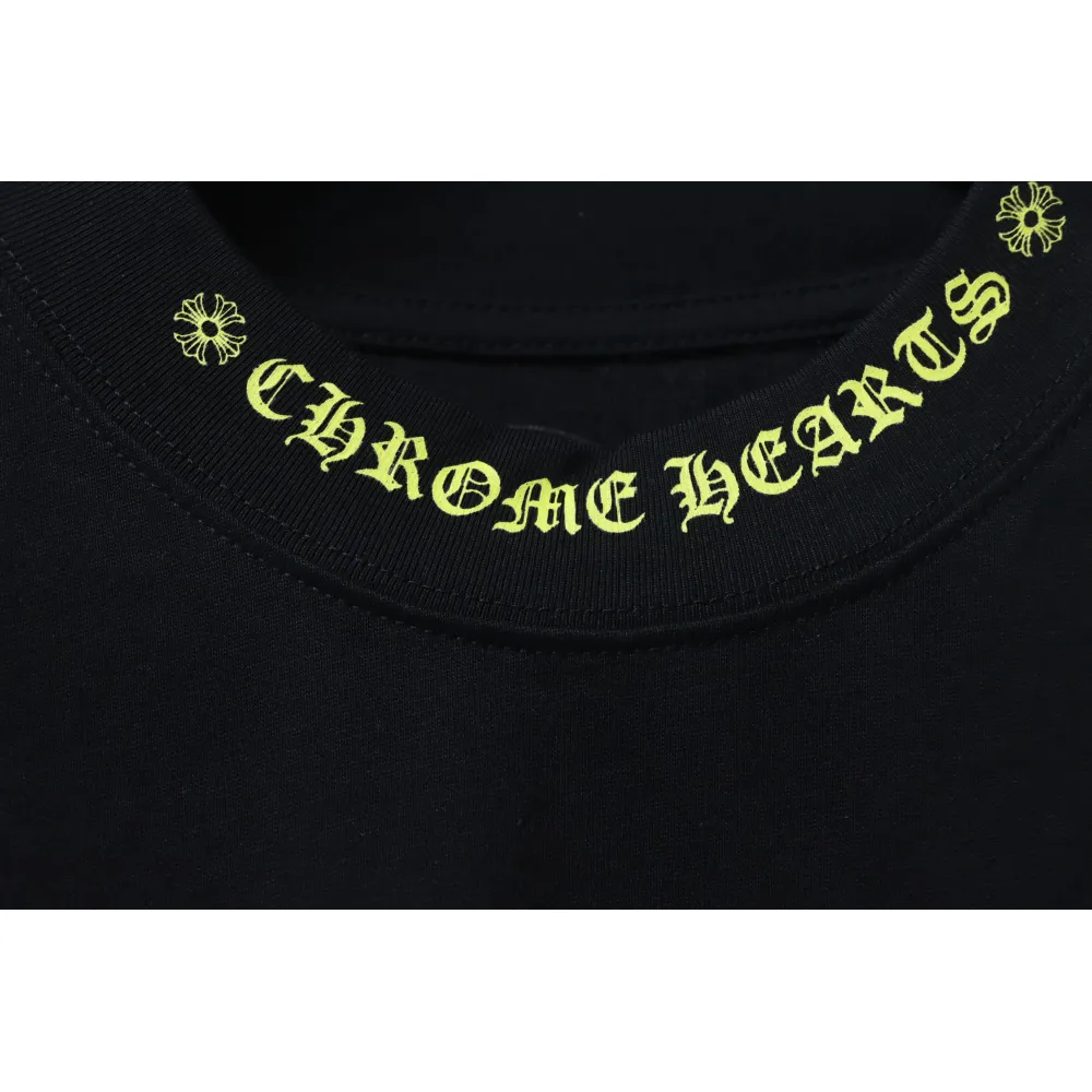 EM Sneakers Chrome Hearts CH 25ss Collar Color Sanskrit Round Neck Long Sleeve Black