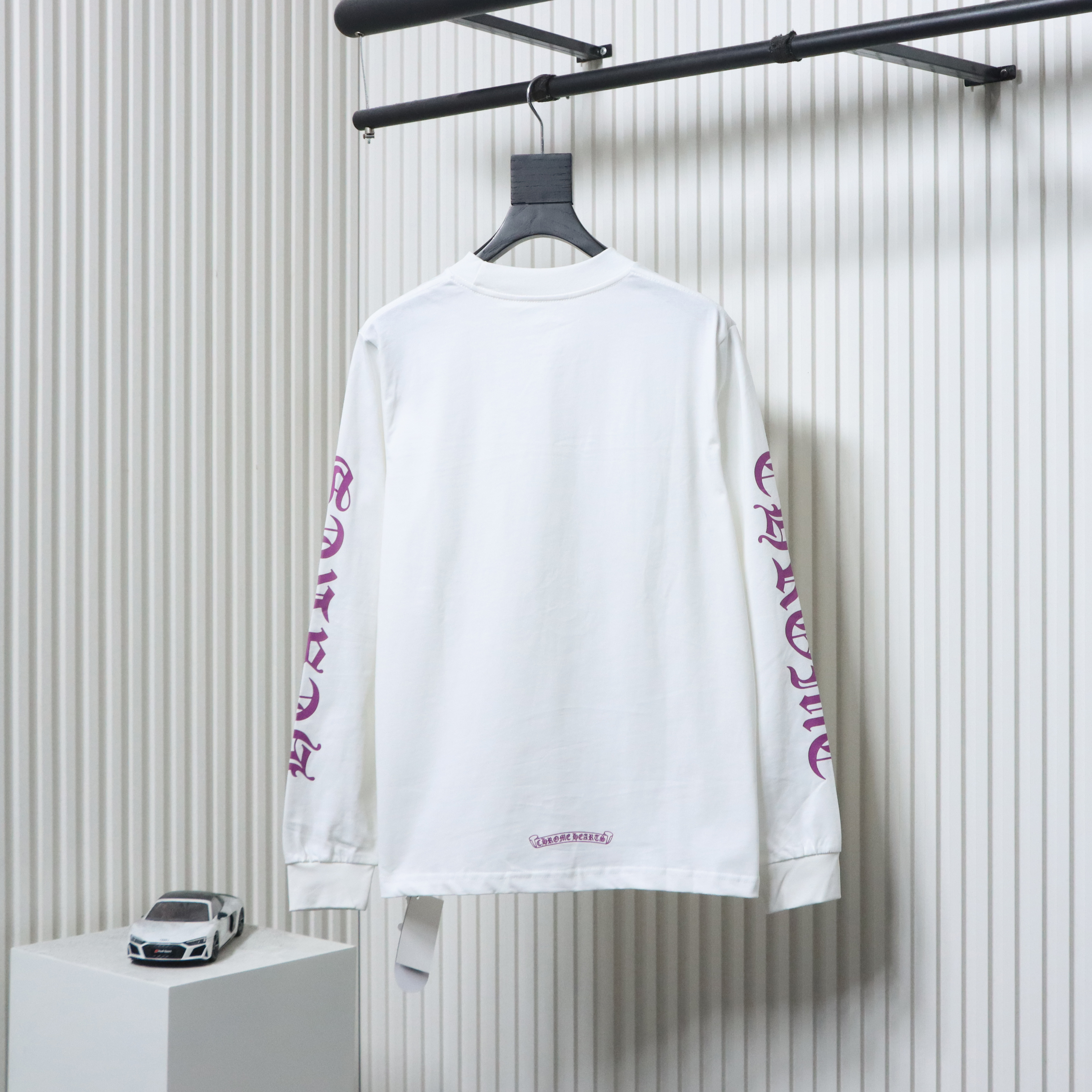 EM Sneakers Chrome Hearts CH 25ss Collar Color Sanskrit Round Neck Long Sleeve White