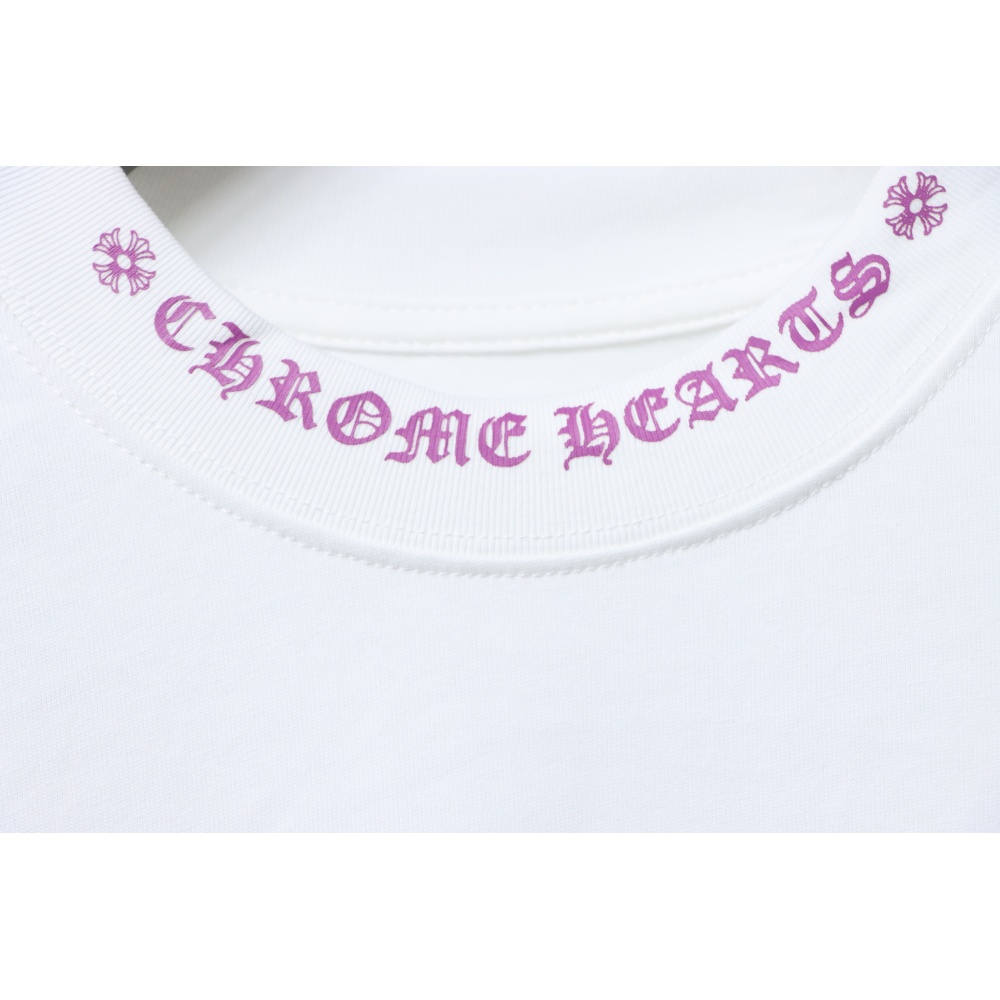 EM Sneakers Chrome Hearts CH 25ss Collar Color Sanskrit Round Neck Long Sleeve White