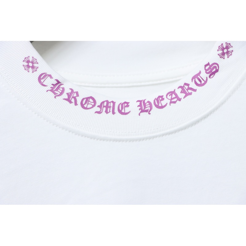 EM Sneakers Chrome Hearts CH 25ss Collar Color Sanskrit Round Neck Long Sleeve White