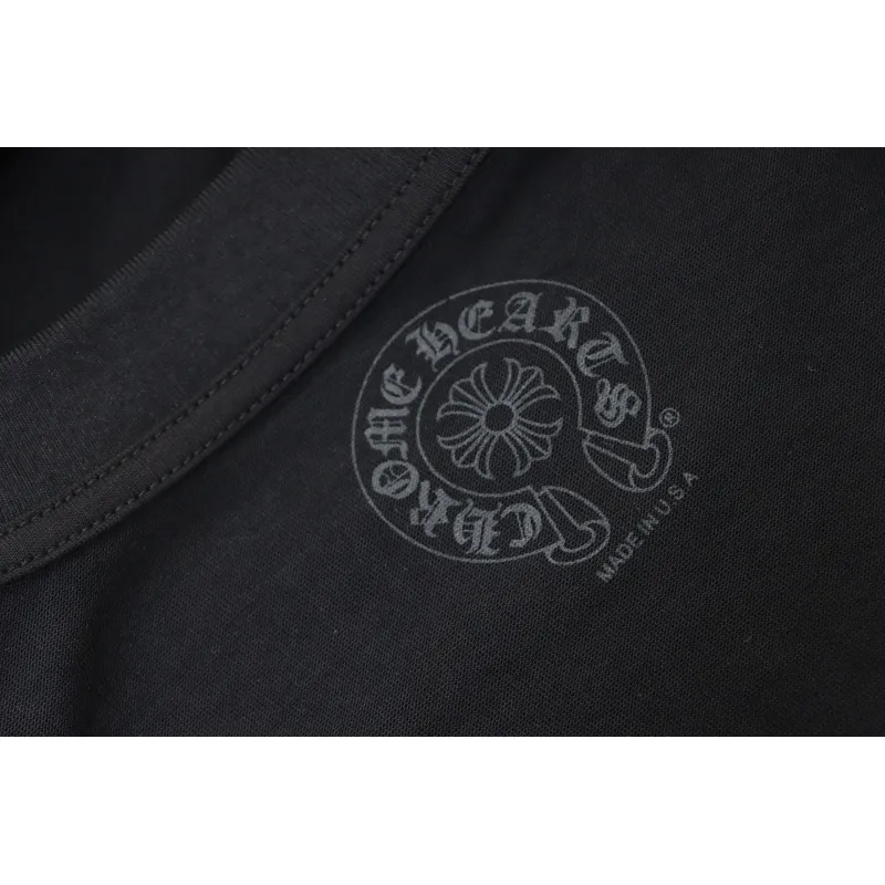 EM Sneakers Chrome Hearts CH 25ss Damaged Horseshoe Round Neck Long Sleeve Black