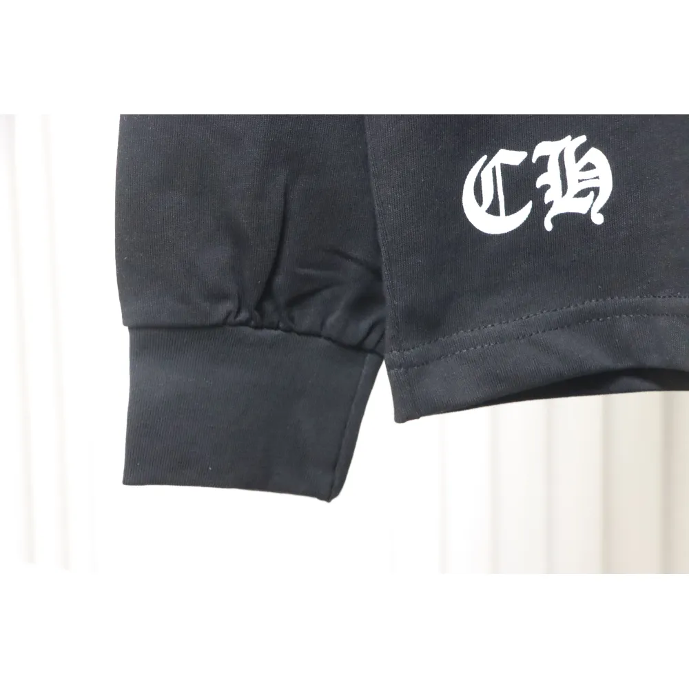 EM Sneakers Chrome Hearts CH 25ss Damaged Horseshoe Round Neck Long Sleeve Black
