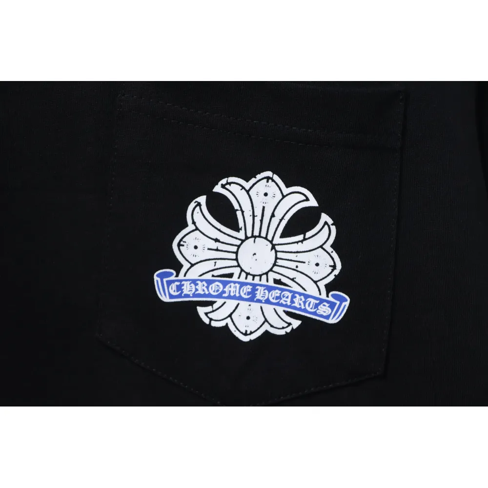 EM Sneakers Chrome Hearts CH 25ss Damaged Horseshoe Round Neck Long Sleeve Black