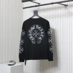 EM Sneakers Chrome Hearts CH 25ss Damaged Horseshoe Round Neck Long Sleeve Black