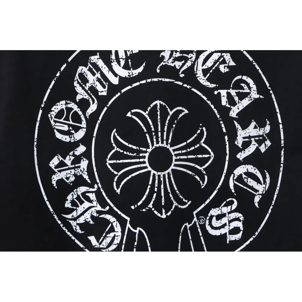 EM Sneakers Chrome Hearts CH 25ss Damaged Horseshoe Round Neck Long Sleeve Black