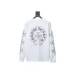 EM Sneakers Chrome Hearts CH 25ss Damaged Horseshoe Round Neck Long Sleeve White
