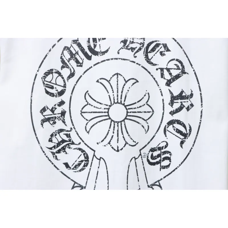 EM Sneakers Chrome Hearts CH 25ss Damaged Horseshoe Round Neck Long Sleeve White