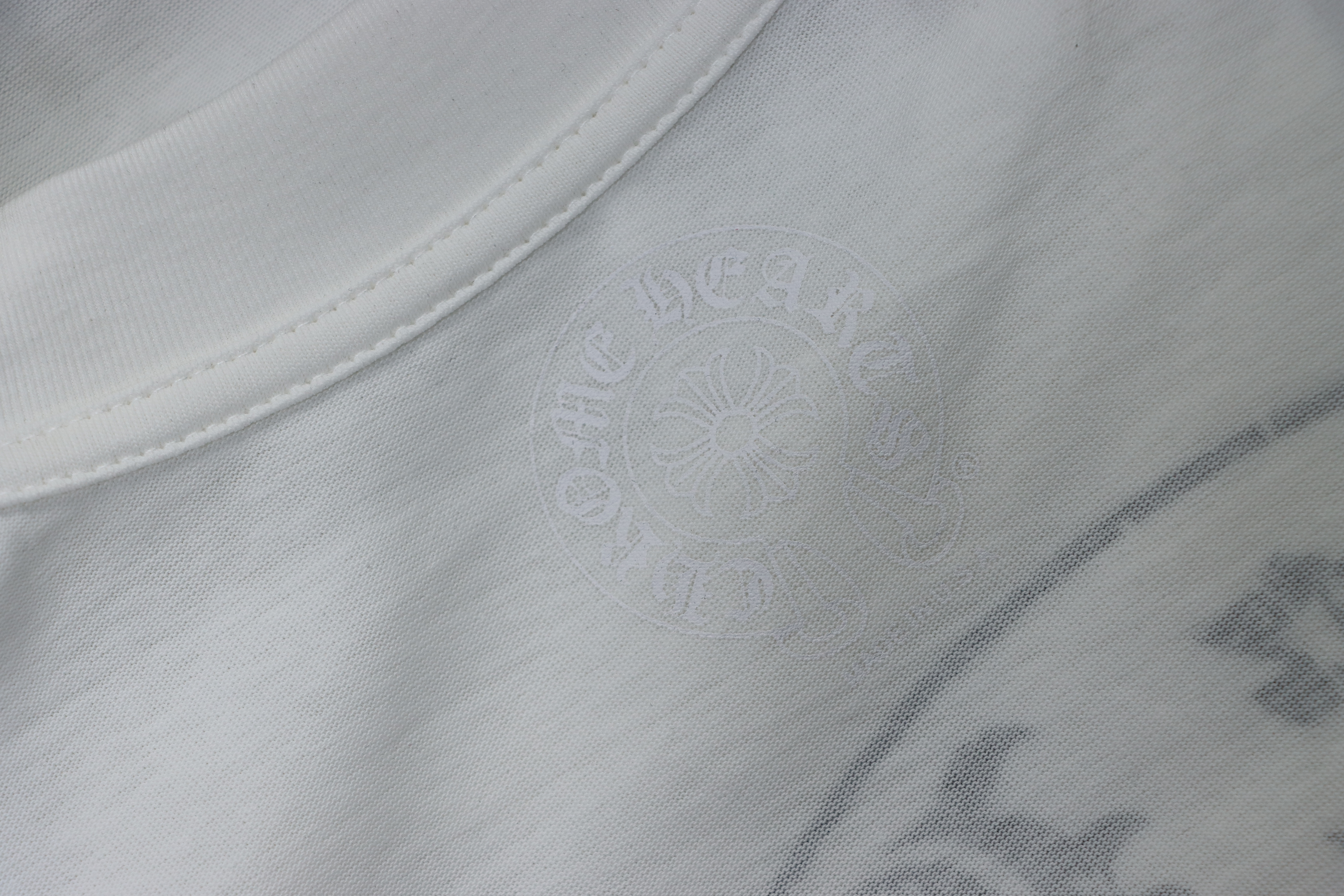 EM Sneakers Chrome Hearts CH 25ss Damaged Horseshoe Round Neck Long Sleeve White