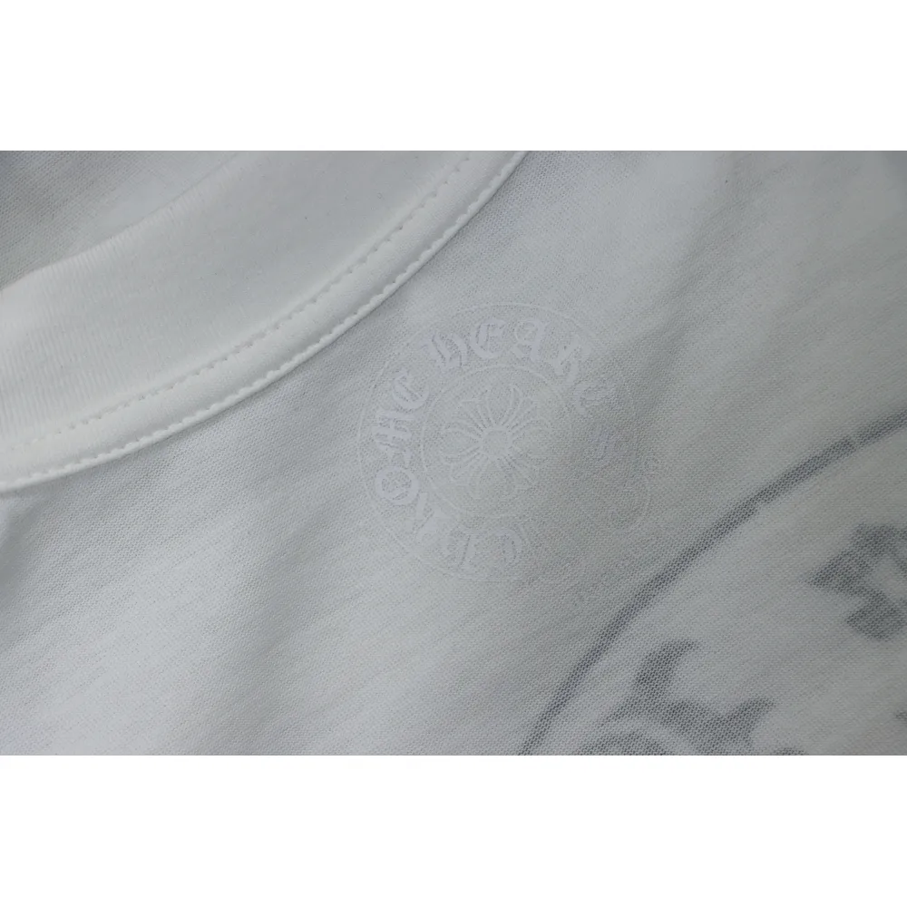 EM Sneakers Chrome Hearts CH 25ss Damaged Horseshoe Round Neck Long Sleeve White