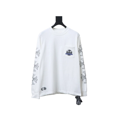 EM Sneakers Chrome Hearts CH 25ss Damaged Horseshoe Round Neck Long Sleeve White 01