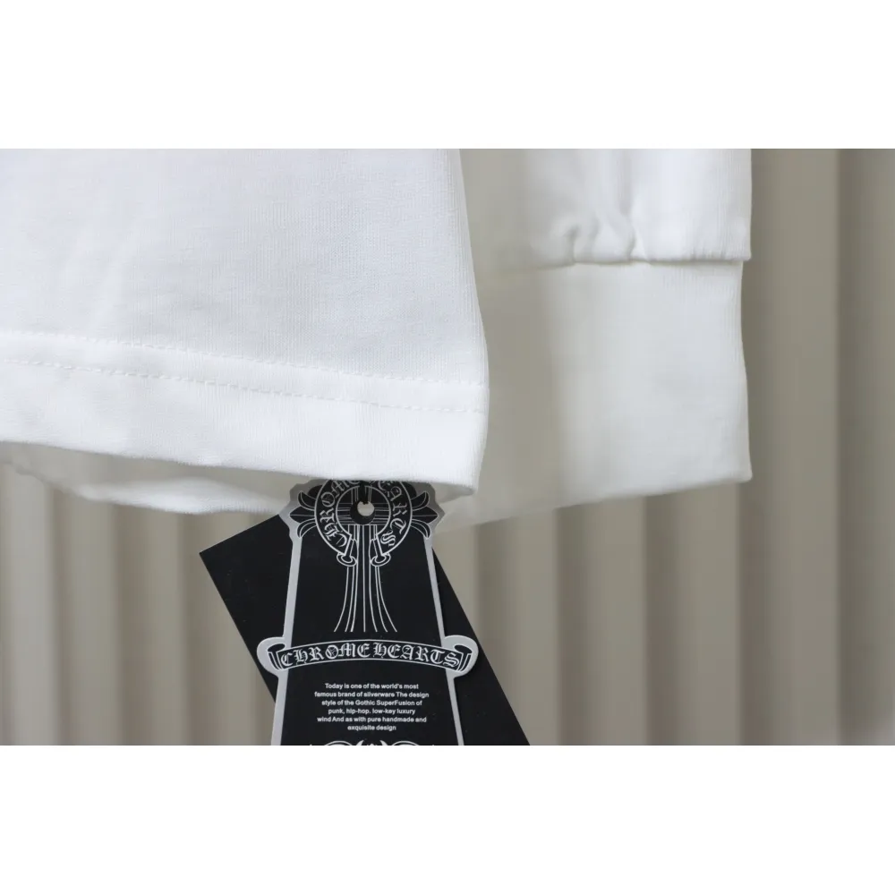 EM Sneakers Chrome Hearts CH 25ss Damaged Horseshoe Round Neck Long Sleeve White