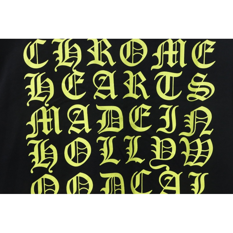 EM Sneakers Chrome Hearts CH 25ss Sanskrit Lemon Green Round Neck Long Sleeve Black