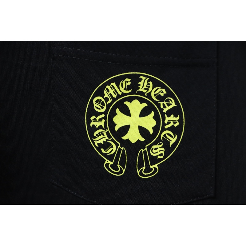 EM Sneakers Chrome Hearts CH 25ss Sanskrit Lemon Green Round Neck Long Sleeve Black