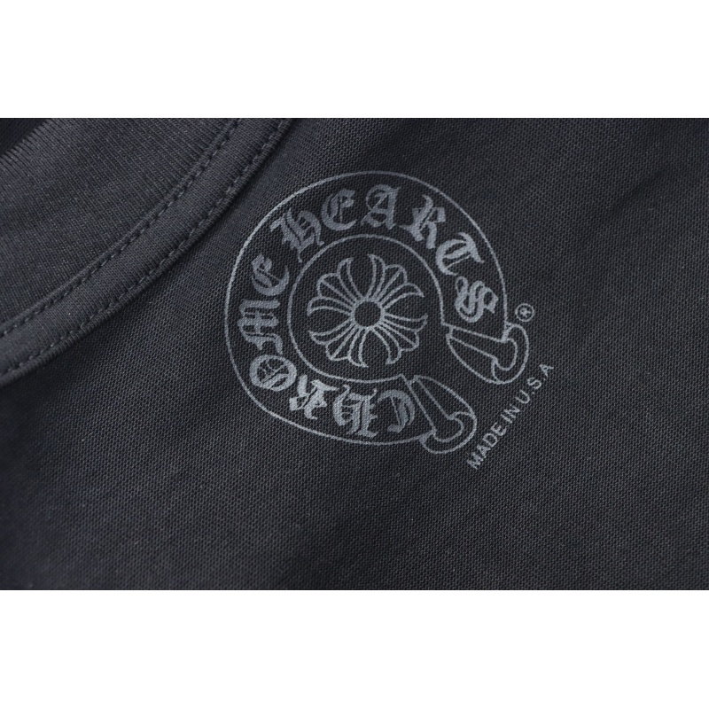 EM Sneakers Chrome Hearts CH 25ss Sanskrit Lemon Green Round Neck Long Sleeve Black