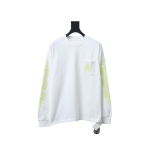 EM Sneakers Chrome Hearts CH 25ss Sanskrit Lemon Green Round Neck Long Sleeve White