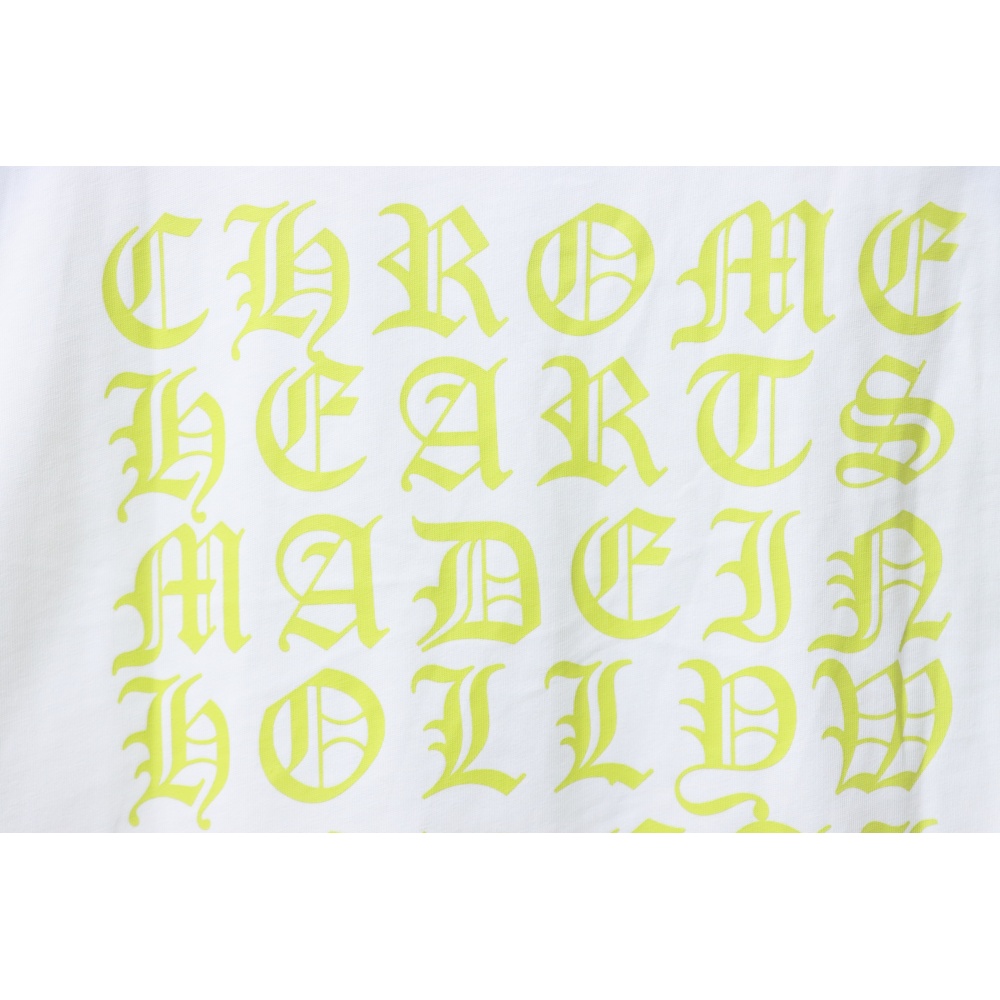 EM Sneakers Chrome Hearts CH 25ss Sanskrit Lemon Green Round Neck Long Sleeve White