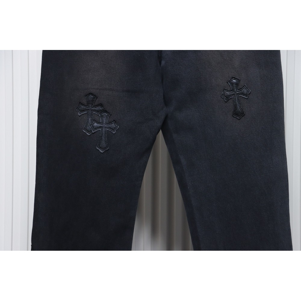 EM Sneakers Chrome Hearts Leather Black Cross Jeans